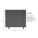 Cabeceira Estofada Cama Box King 195 Cm Taís Linho cinza