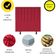 Cabeceira Estofada Cama Box King 195 Cm Taís Suede vermelho