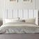 Cabeceira Estofada Cama Box King 195 Cm Marina Suede branco