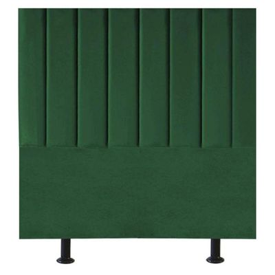 Cabeceira Estofada Cama Box Casal 140 Cm Maisa Suede verde