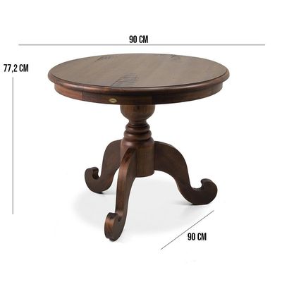 Mesa Redonda Para Sala de Jantar 2 Lugares Halsey 90 cm Canela - Gran Belo