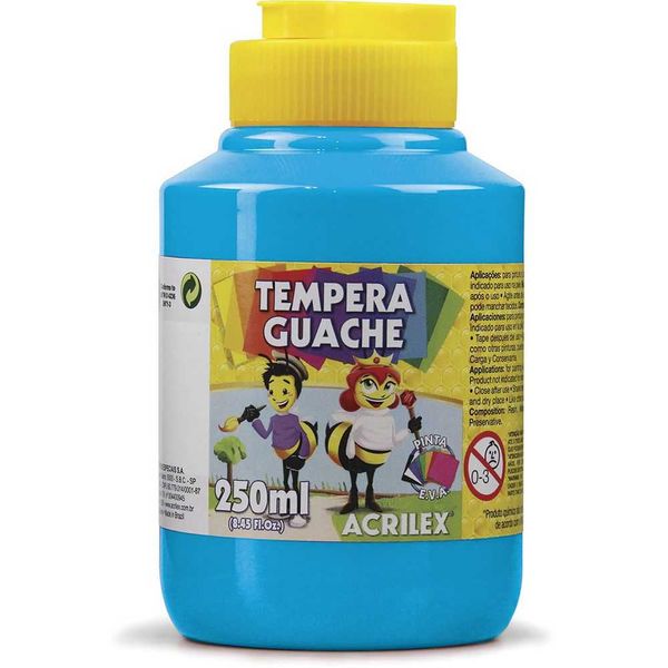 TEMPERA GUACHE 250ML AZUL CELESTE ACRILEX