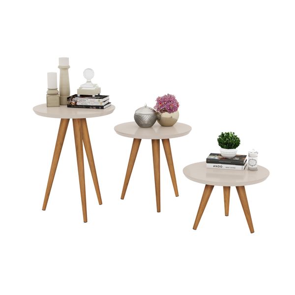 jogo 3 mesas retrô pés palito, centro, lateral e apoio glass prime - off white - Comprar Moveis Em Casa jogo 3 mesas retrô pés palito, centro, lateral e apoio glass prime - off white - Comprar Moveis Em Casa