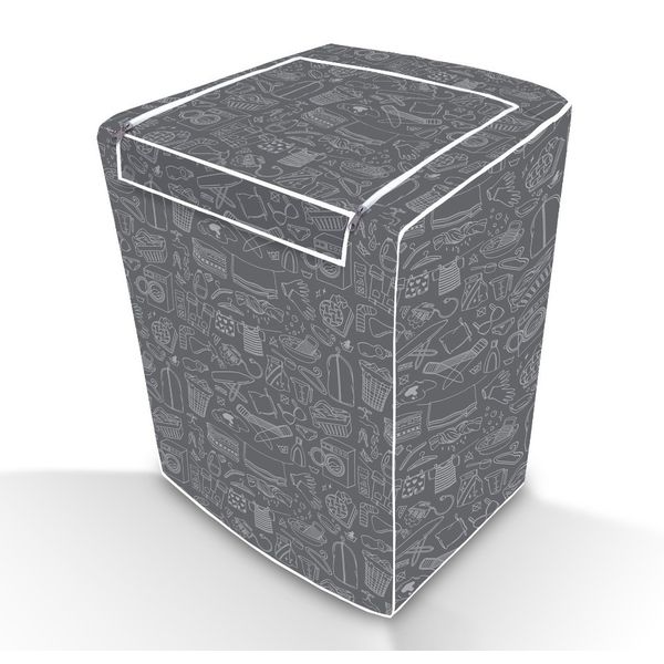 Capa Maquina de Lavar Abertura Superior Lavanderia Cinza M Capa Maquina de Lavar Abertura Superior Lavanderia Cinza M