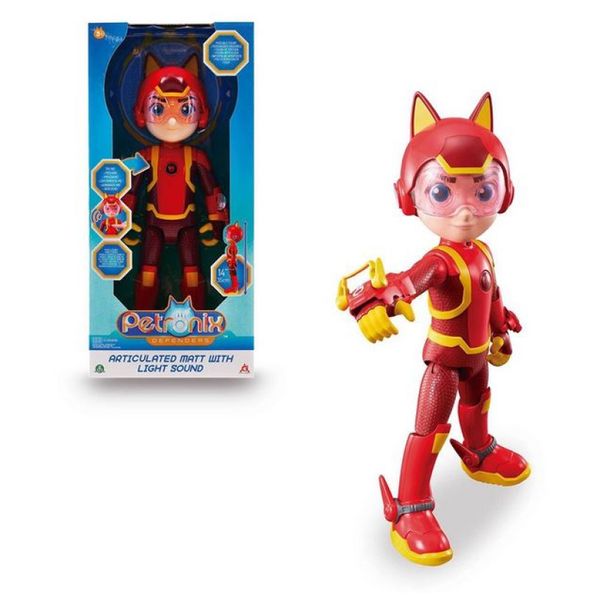 Figura Articulada Petronix Matt c/ Luz E Som 35cm Fun F01148 Figura Articulada Petronix Matt c/ Luz E Som 35cm Fun F01148