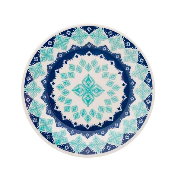 Prato de Sobremesa Cerâmica 18cm Estampa Donna Lola 1 Unidade - Biona 74478