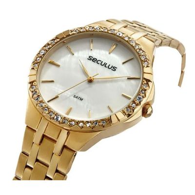 Relógio Feminino Seculus Com Semijoias77114LPSKDS1