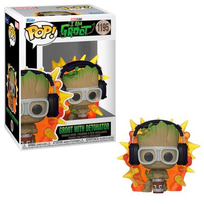 Funko Pop Marvel I Am Groot 1195 Groot With Detonator