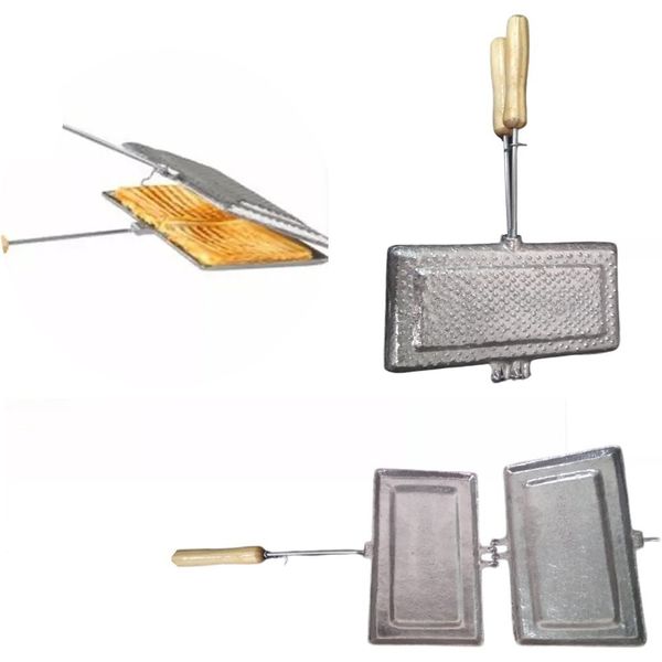 Torradeira Dupla Panini Maker Com Cabo Isolado Madeira Torradeira Dupla Panini Maker Com Cabo Isolado Madeira