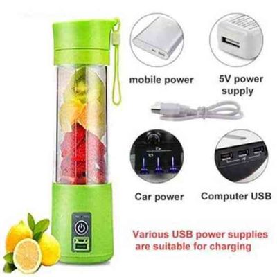 Liquidificador Portátil Hyu Vidro 380Ml Bateria