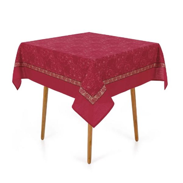 Toalha Mesa Quadrada Natal 140x140cm Clássico Natal Karsten