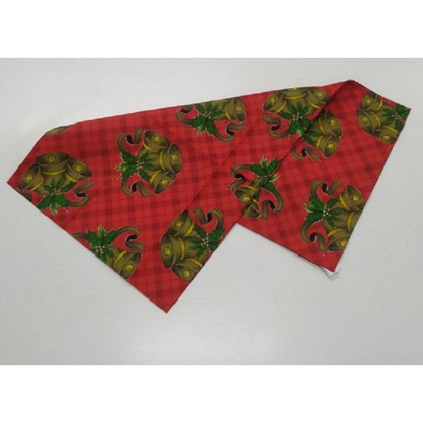 Caminho Mesa Natal 42x300cm Sino Vermelho Dona Toalha
