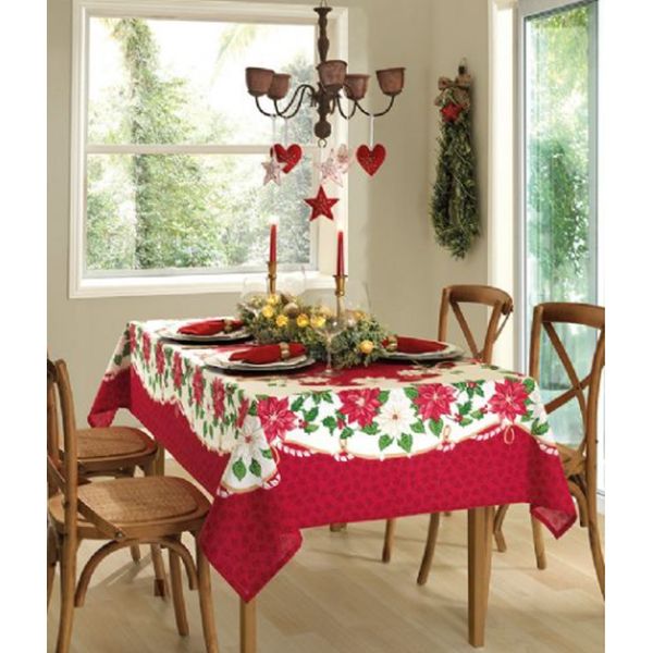 Toalha Mesa Quadrada Genebra 140x140cm Natal 90 Dohler