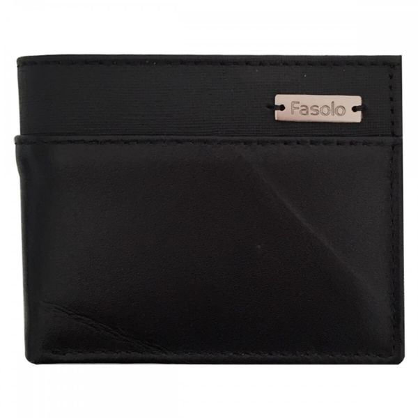 CARTEIRA MASCULINA COURO PEQUENA FASOLO K603 PRETA Cor:Preto;Tamanho:Único;Gênero:Homem