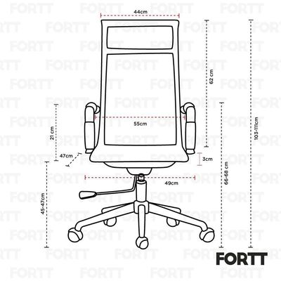 Cadeira De Escritório Esteirinha Tela Mesh Base Cromada Com Rodinha Fortt Salta Marrom - Cef04-p