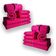 Jogo De Toalhas 12pcs - 4 Banhos 4 Rosto 4 Tapetes Rosa