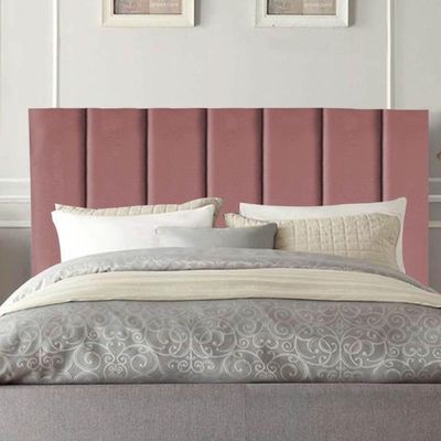 Cabeceira Estofada Cama Box Solteiro 90 Cm Taís Veludo rosê