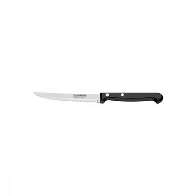 Faca para Churrasco e Frutas Tramontina Ultracorte com Lamina em Aço Inox e Cabo de Polipropileno Preto 5"