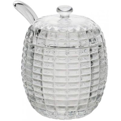 Açucareiro De Cristal Com Colher E Tampa 210ml - Lyor