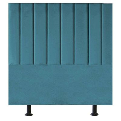 Cabeceira De Cama Solteiro Box 100 Cm Maisa Suede azul Turquesa