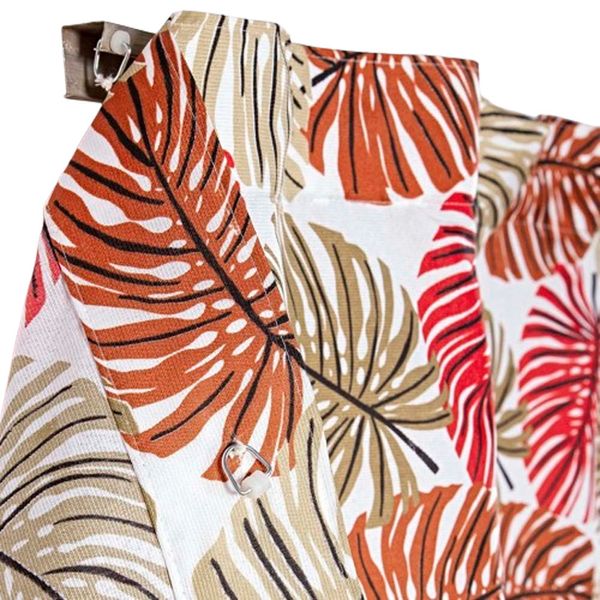 Cortina Floratta Estampada Gorgurinho para Trilho Comum Antigo 2,00m x 1,70m Janela Quarto Sala - Vermelho