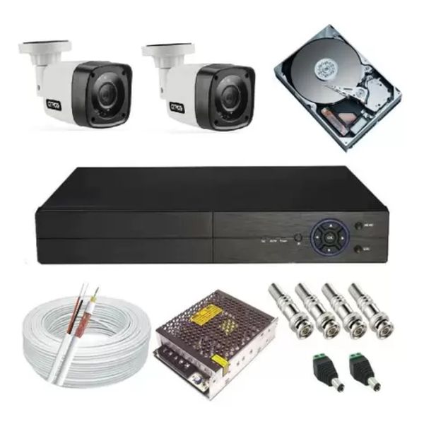 Kit Cftv 2 Câmeras Infra Gravador Dvr Com Acesso Internet