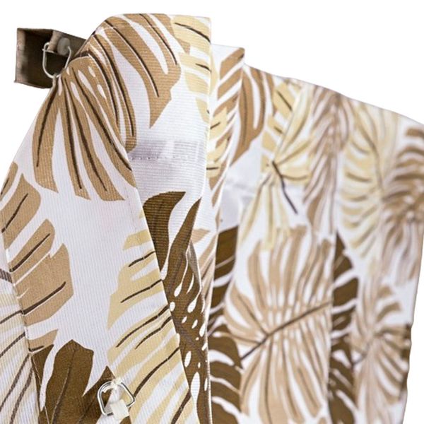 Cortina Floratta Estampada Gorgurinho para Trilho Comum Antigo 3,00m x 2,60m Janela Quarto Sala - Marrom