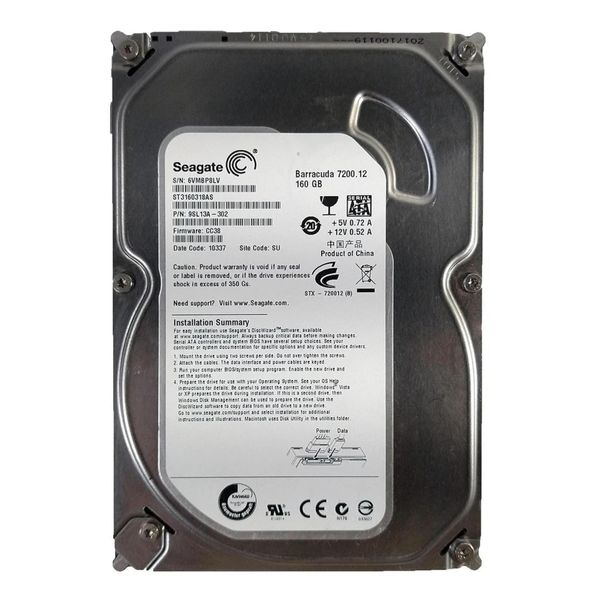 Hd Interno 160gb Sata Seagate Wd Pc Dvr