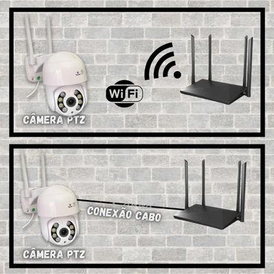Kit 2 Camera Ip externo Wifi + 2 Cartão De Memória Sd 64gb