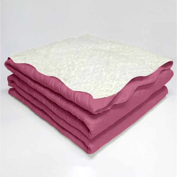 Cobertor Sheron Queen Microfibra e Sherpa Lã de Carneiro 1 Peça - Pink