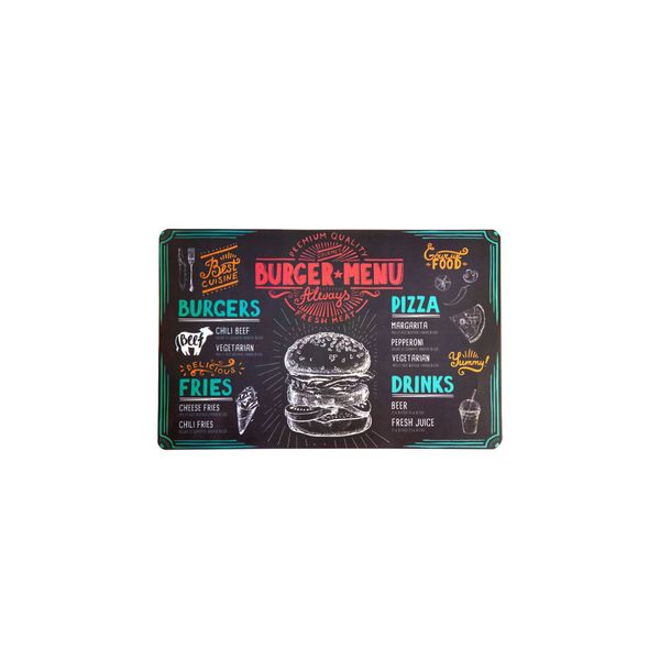 Jogo Americano Lugar Menu Burguer 28x43cm Retro 1un