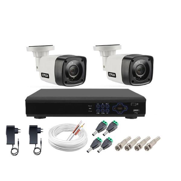 Kit Cftv 2 Câmeras Segurança 1mp 20m Dvr Full Hd 4 Ch S/ Hd