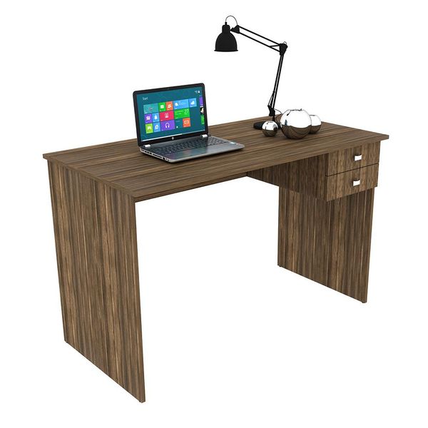 Mesa para Escritório Home Office ME4165 MDP Nogal - Gran Belo