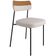 Cadeira Decorativa Estofada Sala de Jantar Melina F01 Linho Bege Couríssimo Caramelo - Lyam Decor