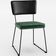 Cadeira Decorativa Estofada Sala Jantar Allana L02 Couríssimo Preto Facto Verde Musgo - Lyam Decor