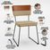 Cadeira Estofada Sala De Jantar Allana L02 Faixa Couríssimo Camel Linho Bege Escuro - Lyam Decor
