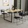 Kit 4 Cadeiras Decorativas Estofada Sala De Jantar Base Aço Allana L02 Couríssimo Preto - Lyam Decor