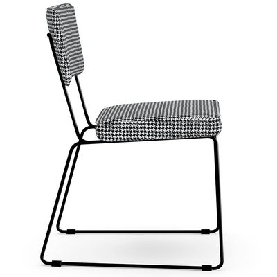 Cadeira Decorativa Estofada Para Sala De Jantar Allana L02 Pied Poule - Lyam Decor