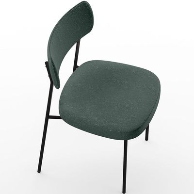 Cadeira Decorativa Estofada Para Sala De Jantar Melina L02 Linho Verde - Lyam Decor