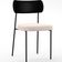 Cadeira Decorativa Para Sala De Jantar Melina L02 Couríssimo Preto Suede Bege - Lyam Decor