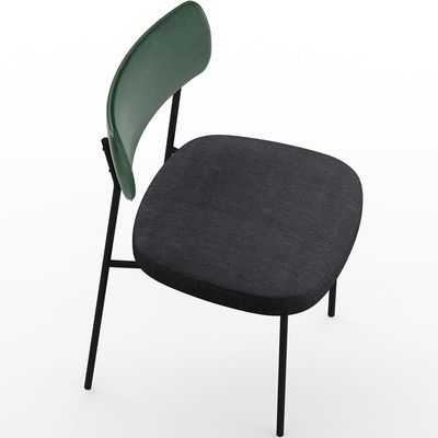 Cadeira Decorativa Para Sala De Jantar Melina L02 Fcato Verde Musgo Linho Chumbo - Lyam Decor