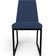 Cadeira Para Sala De Jantar Base Aço Industrial Preto Dafne L02 Suede Azul Marinho - Lyam Decor