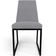 Cadeira Para Sala De Jantar Base Aço Industrial Preto Dafne L02 Suede Cinza - Lyam Decor