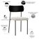 Kit 02 Cadeiras Estofadas Para Sala De Jantar Melina L02 Couríssimo Preto Bouclê Creme - Lyam Decor