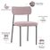 Kit 04 Cadeiras Estofadas Para Sala De Jantar Melina L02 Suede Rosê - Lyam Decor