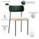 Kit 06 Cadeiras Para Sala De Jantar Melina L02 Facto Verde Musgo Suede Bege - Lyam Decor