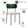 Kit 08 Cadeiras Estofadas Para Sala De Jantar Melina L02 Facto Verde Musgo Bouclê Creme - Lyam Decor