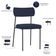 Kit 08 Cadeiras Estofadas Para Sala De Jantar Melina L02 Suede Azul Marinho - Lyam Decor