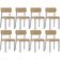 Kit 08 Cadeiras Estofadas Para Sala De Jantar Melina L02 Linho Bege Escuro - Lyam Decor