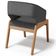Cadeira de Jantar e Estar Living Estofada Lince L02 Linho Cinza Escuro - Lyam Decor